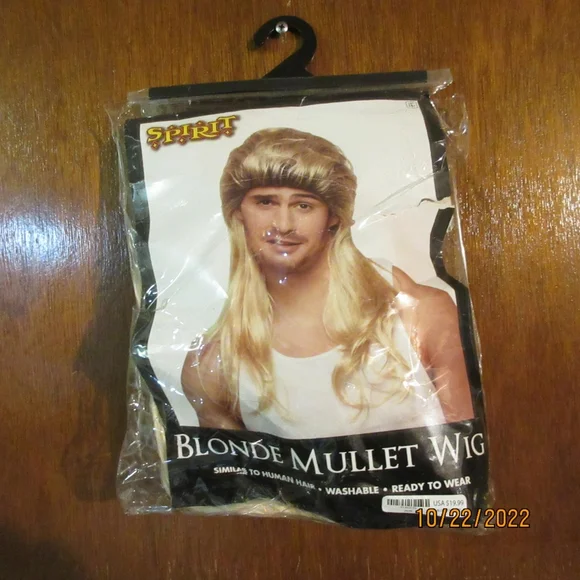 Spirit Accessories Spirit Blonde Mullet Wig Halloween Costume